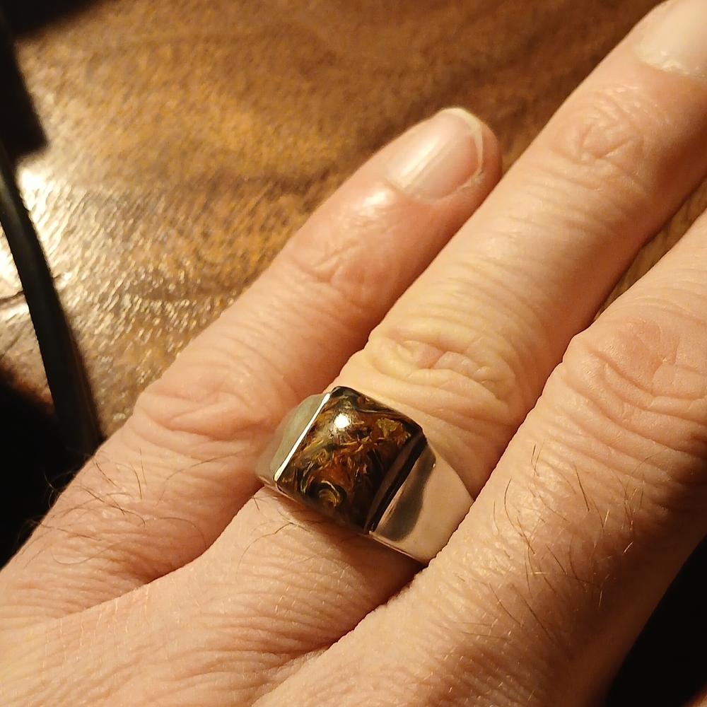 Red Pietersite Sterling Silver Ring